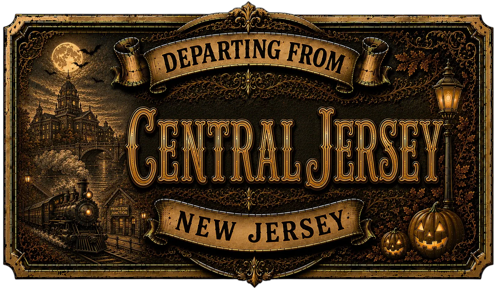 Adventure Atlas Central Jersey, New Jersey, departing sign for the Hotel Of Horror