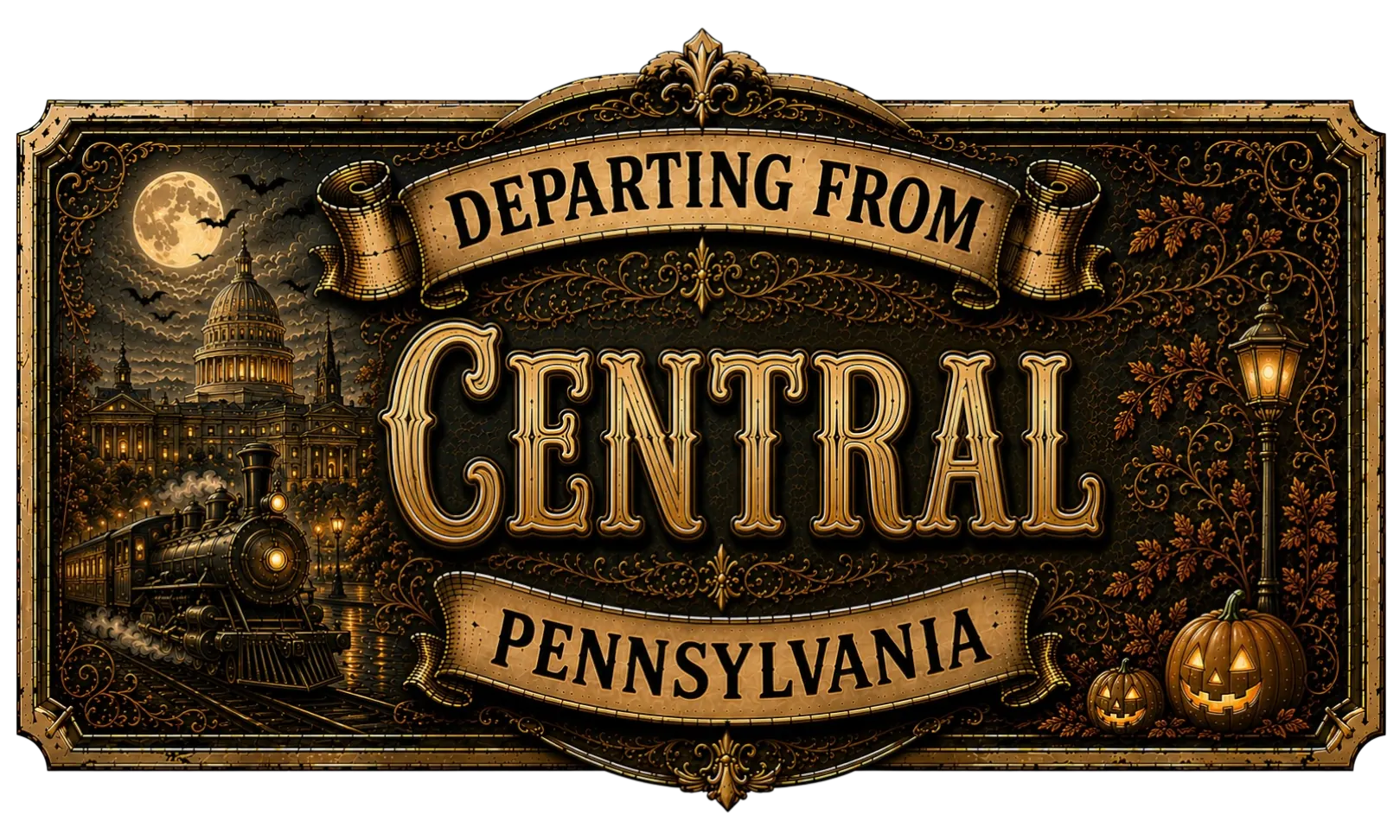 Adventure Atlas Central Pennsylvania departing sign for Hotel Of Horror