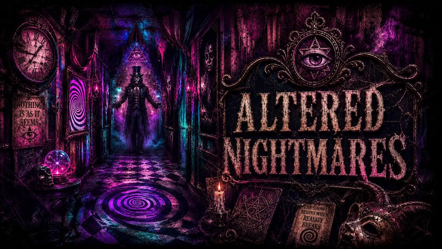 Altered Nightmares Haunted House Hero Graphic Carnival of the Occult