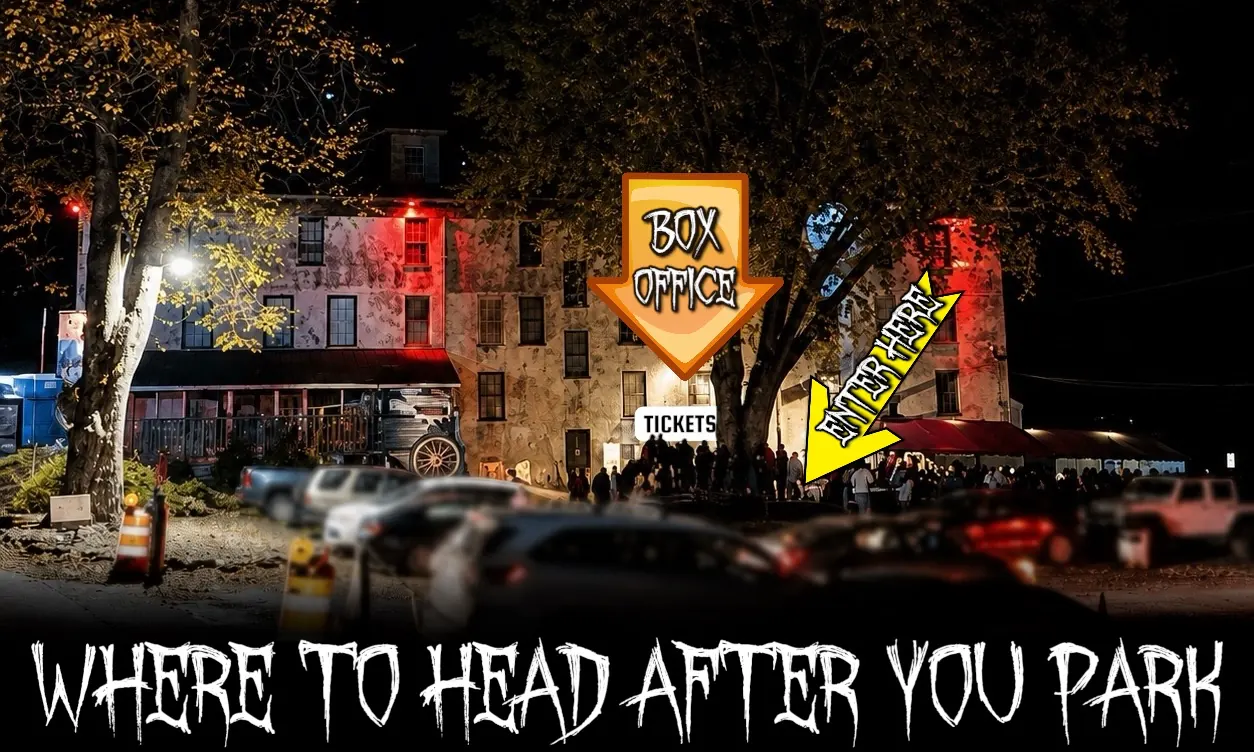 Hotel of Horror Haunted House Box Office Location Directional Picture Graphic 