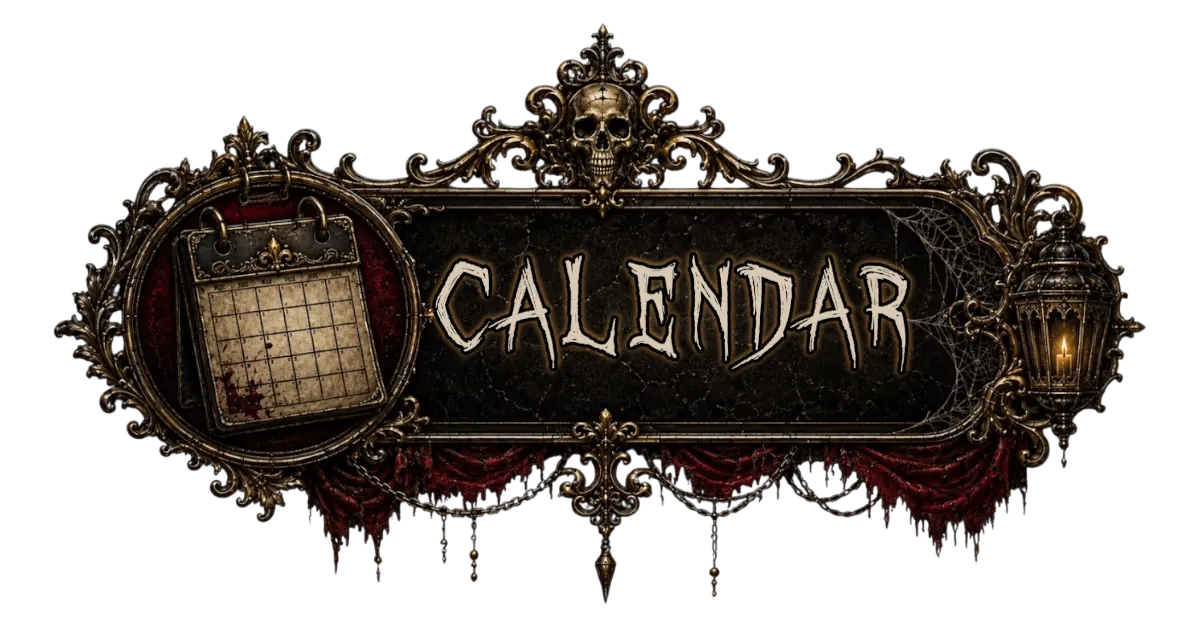 Hotel of Horror Haunted House Victorian Calendar Button