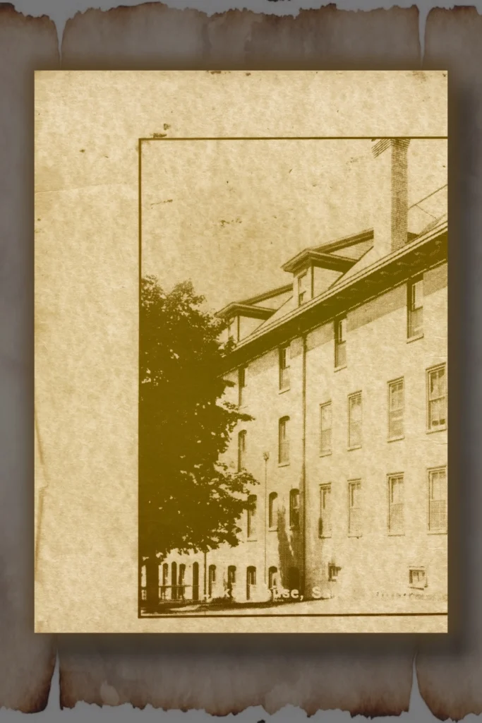 Rear cover of a vintage Lake House Hotel Menu
