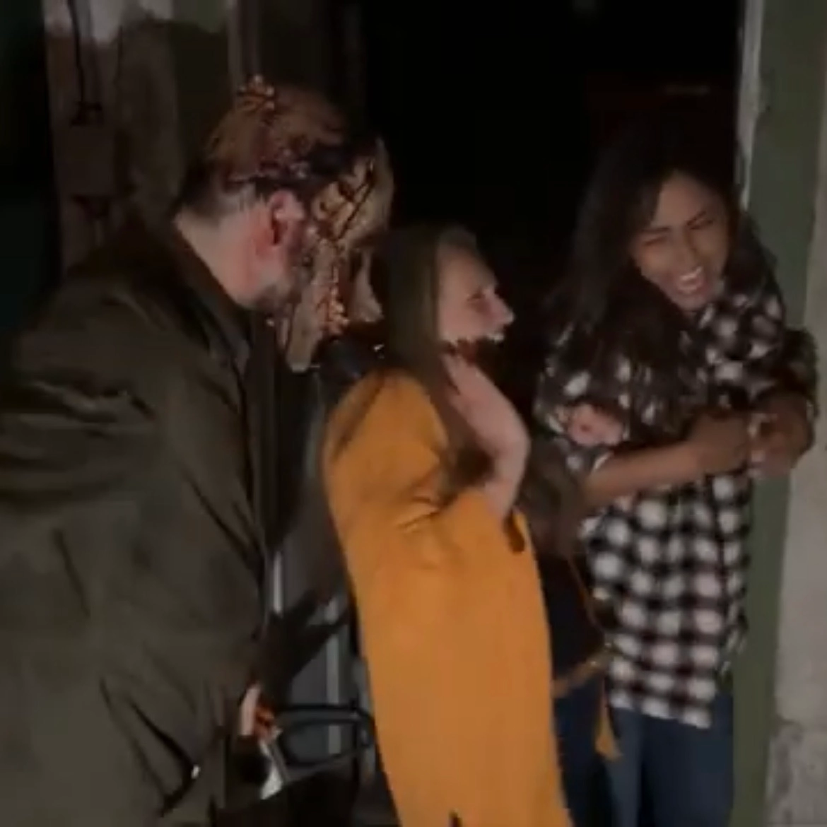 Bri-Dee-PTN-hotel-of-horror-2024-season5 Bri & Dee of Pocono Television Network escaping the chain saw at the Lake House Hotel of Horror in the Pocono Mountains