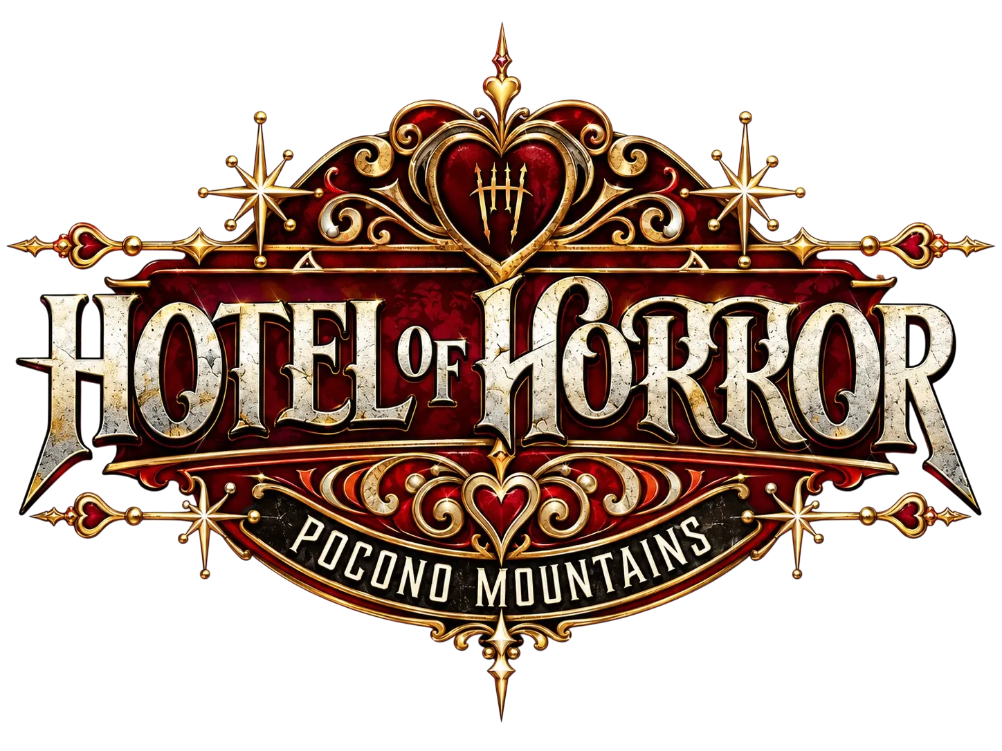 hotel-or-horror-heart-shape-logo Hotel of Horror Haunted House Heart Shape Tub Logo