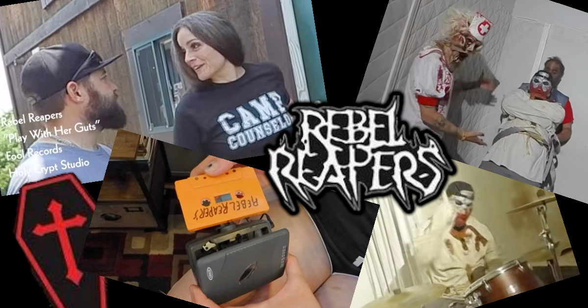 Rebel Reapers Collage Featuring the band and models/actors for the video Play With Her Guts
